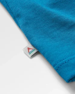 Riser 2.0 recyceltes Baumwoll-Langarmshirt - Blaue Koralle