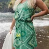 Rivergate recyceltes Baumwollkleid - Sonnige Grüne Fichte