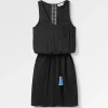 Rivergate recyceltes Baumwollkleid - Schwarz