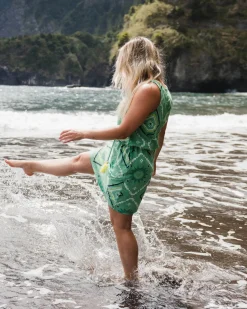 Rivergate recyceltes Baumwollkleid - Sonnige Grüne Fichte