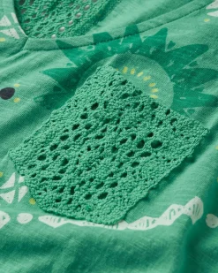 Rivergate recyceltes Baumwollkleid - Sonnige Grüne Fichte