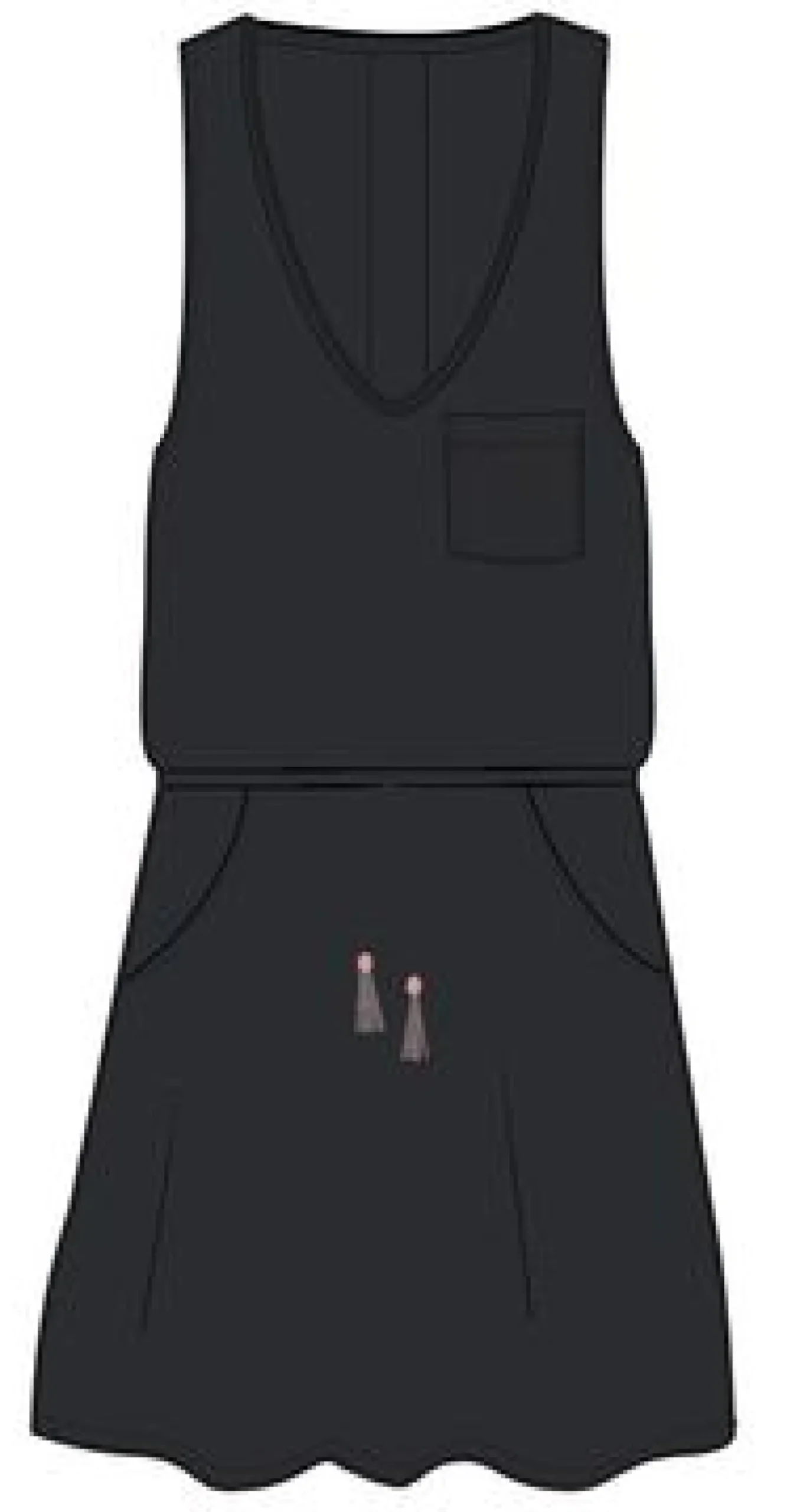 Rivergate recyceltes Baumwollkleid - Schwarz