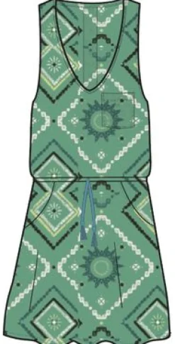 Rivergate recyceltes Baumwollkleid - Sonnige Grüne Fichte