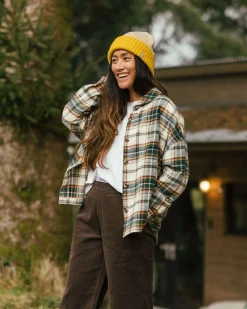 Rootsy 2.0 Bio Langarmshirt - Birke/Regenwald-Karo