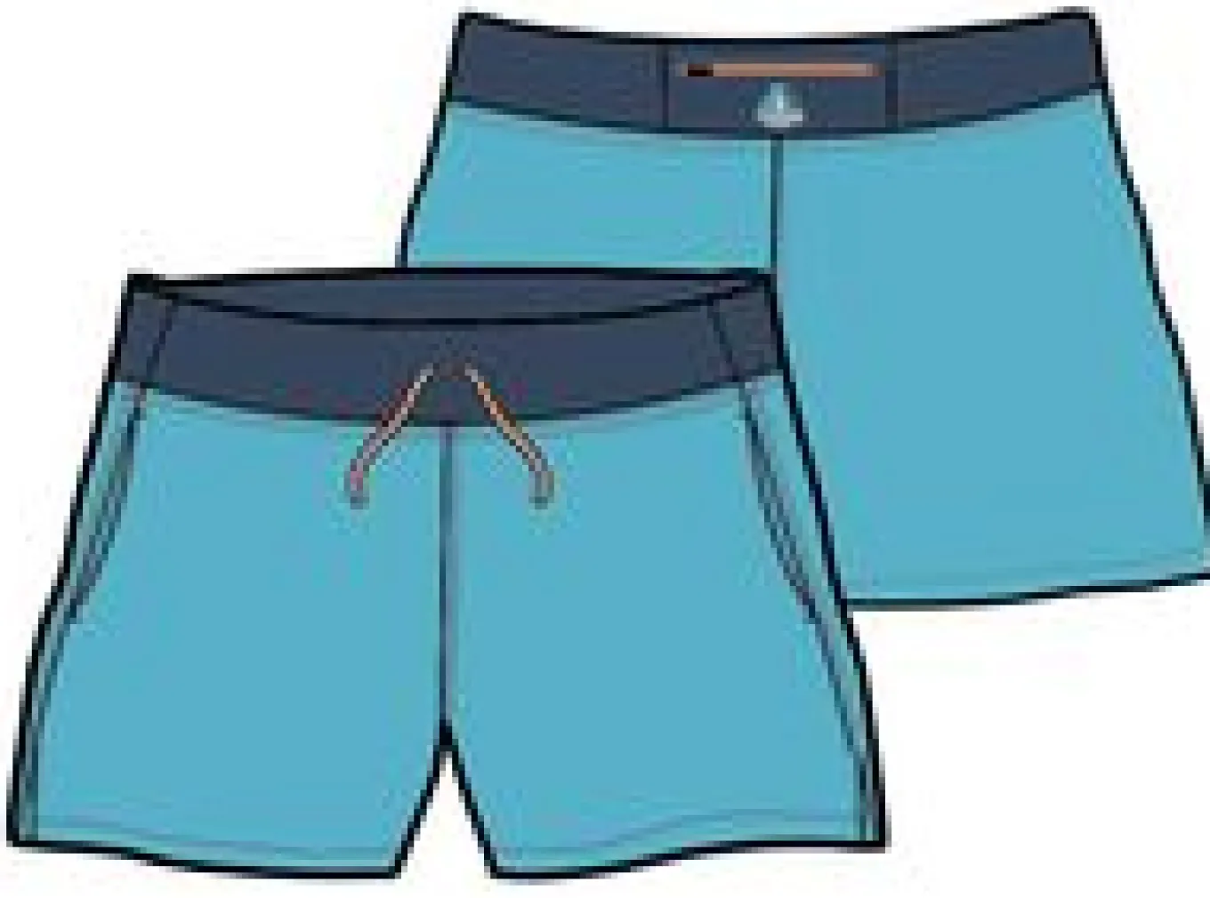 Roundtrip Wandershorts - Blauer Pool