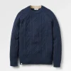 Sandbar Kabelstrickpullover - Tiefes Marineblau
