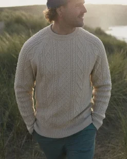 Sandbar Kabelstrickpullover - Stein