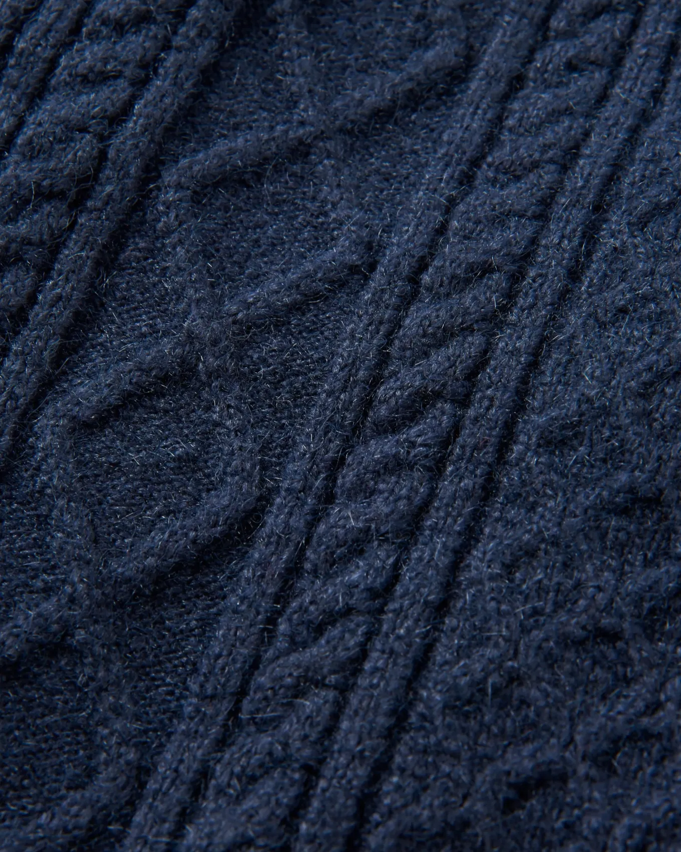 Sandbar Kabelstrickpullover - Tiefes Marineblau