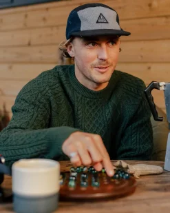Sandbar Kabelstrickpullover - Tannengrün