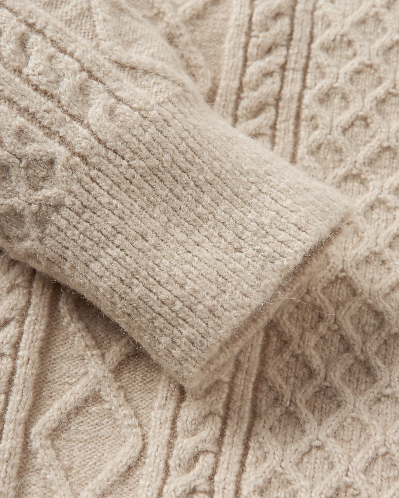 Sandbar Kabelstrickpullover - Stein