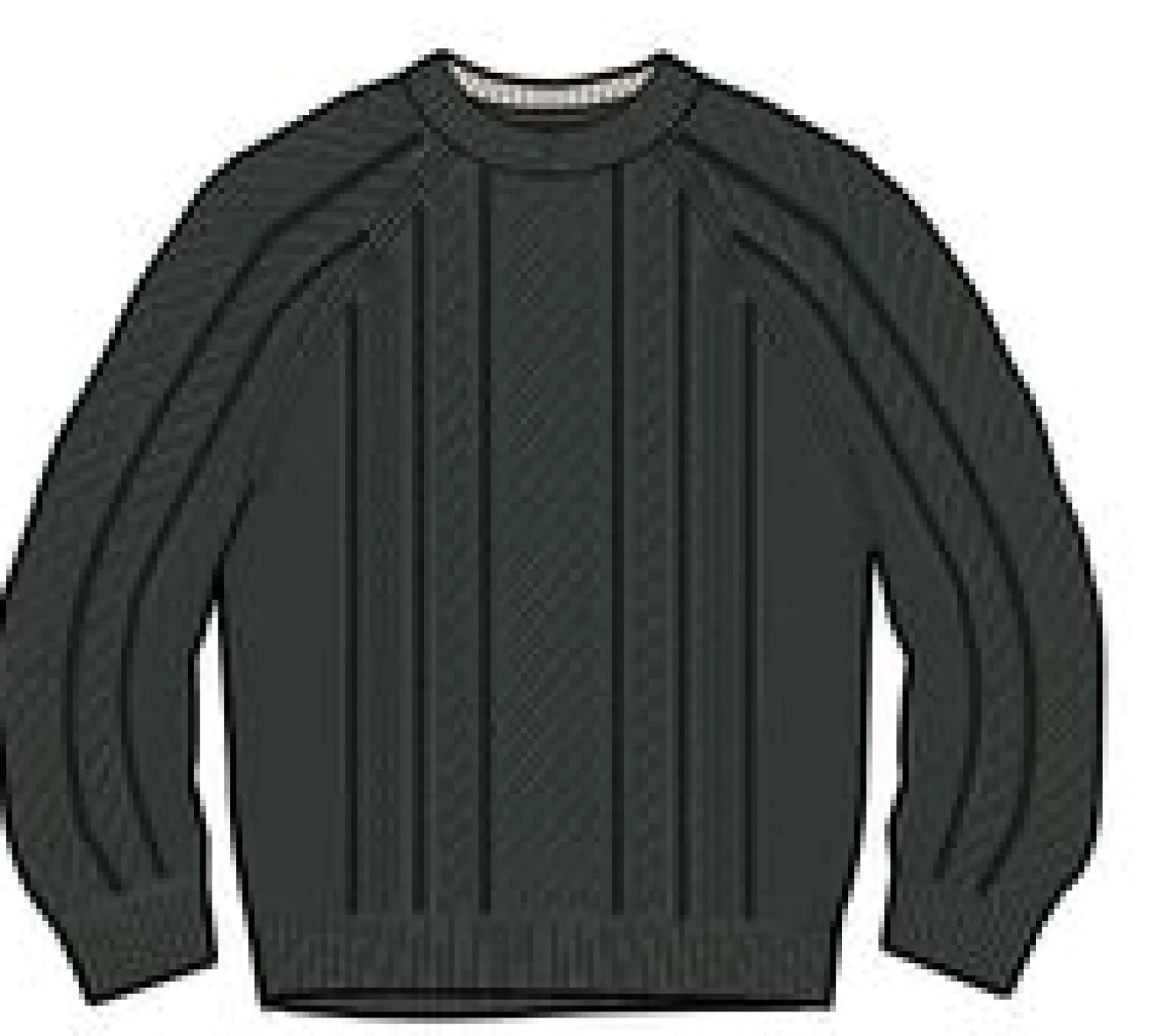 Sandbar Kabelstrickpullover - Tannengrün