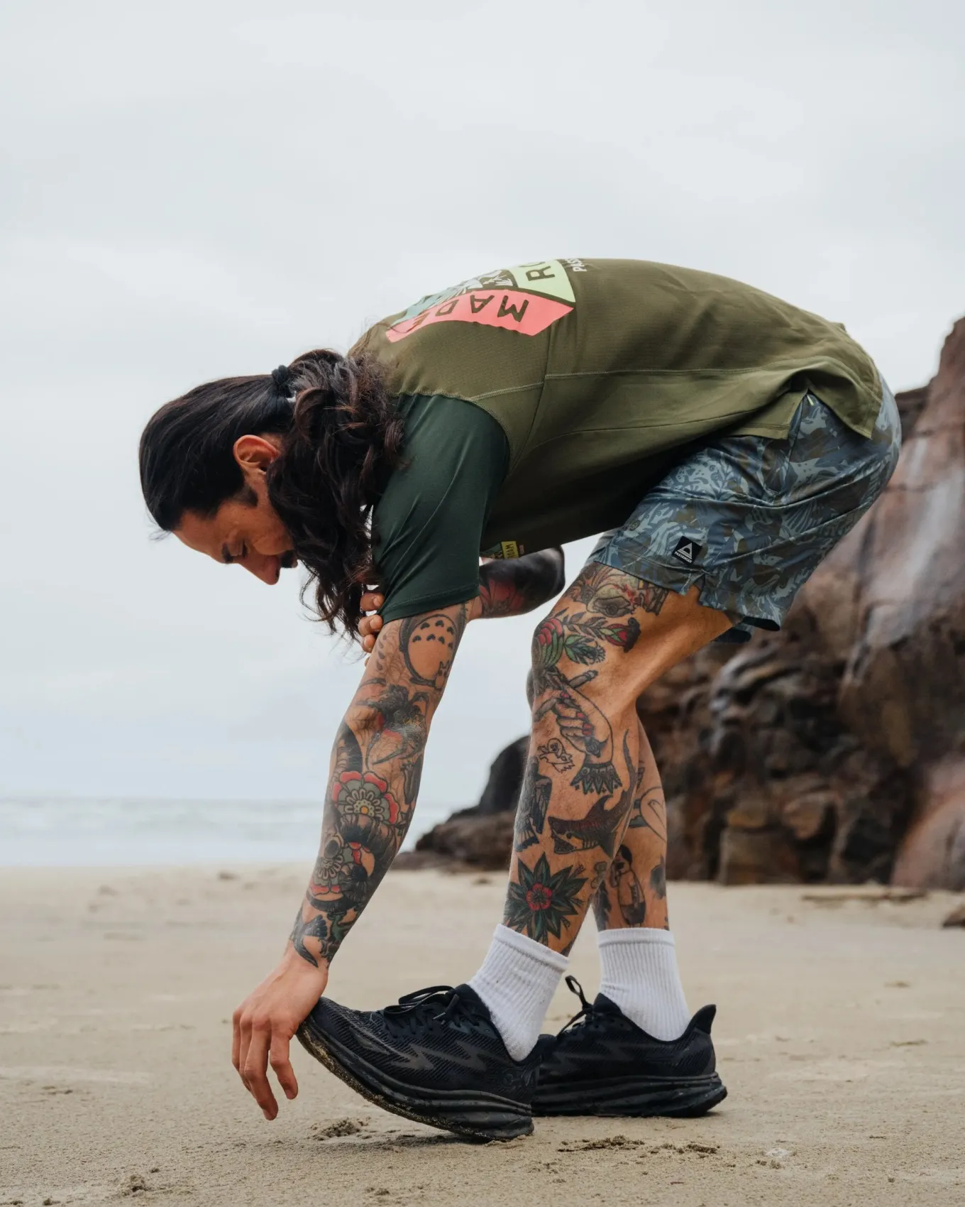 Sandune Wandershorts - Abstrakte Seealge Pistazie