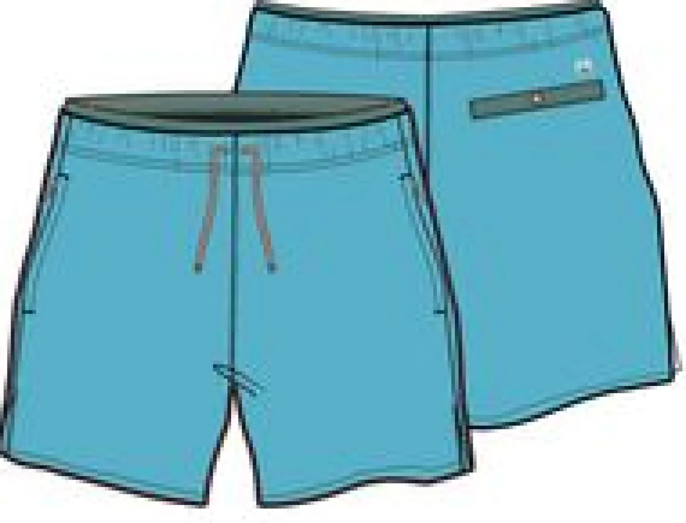 Sandune Wandershorts - Blauer Pool