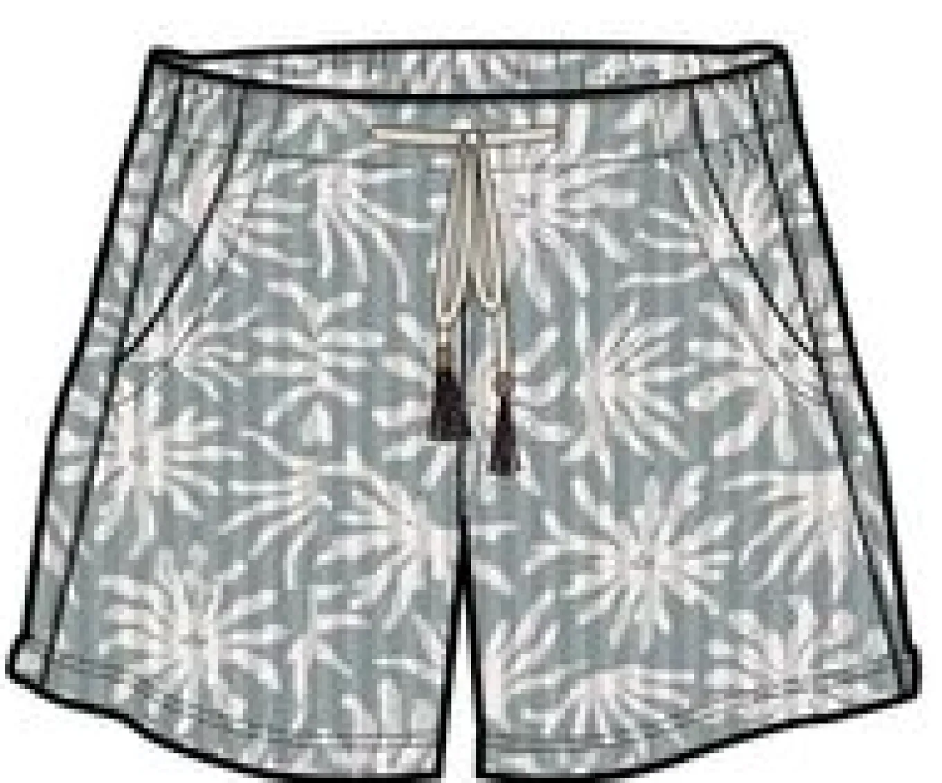 Santosa Bio-Baumwolle Cord-Shorts - Seegras Pistazie