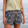 Santosa Gewebte Shorts - Vintage Patchwork Marineblau