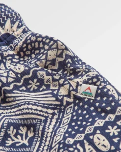 Santosa Gewebte Shorts - Vintage Patchwork Marineblau
