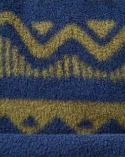 Set Off Recycelte Polarfleece Mütze - Berg Geo Khaki/Reiches Marineblau