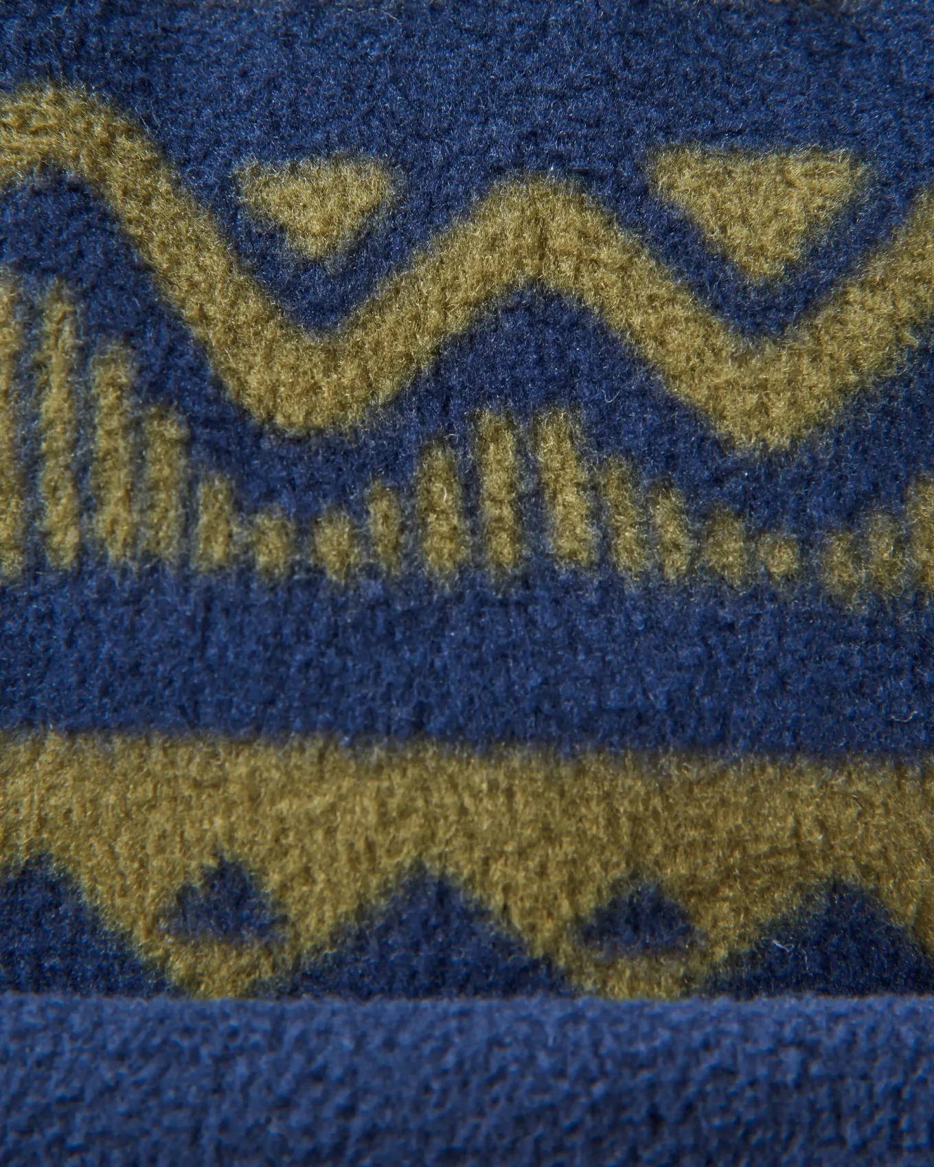 Set Off Recycelte Polarfleece Mütze - Berg Geo Khaki/Reiches Marineblau