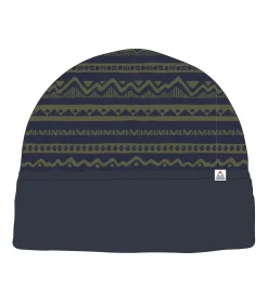 Set Off Recycelte Polarfleece Mütze - Berg Geo Khaki/Reiches Marineblau