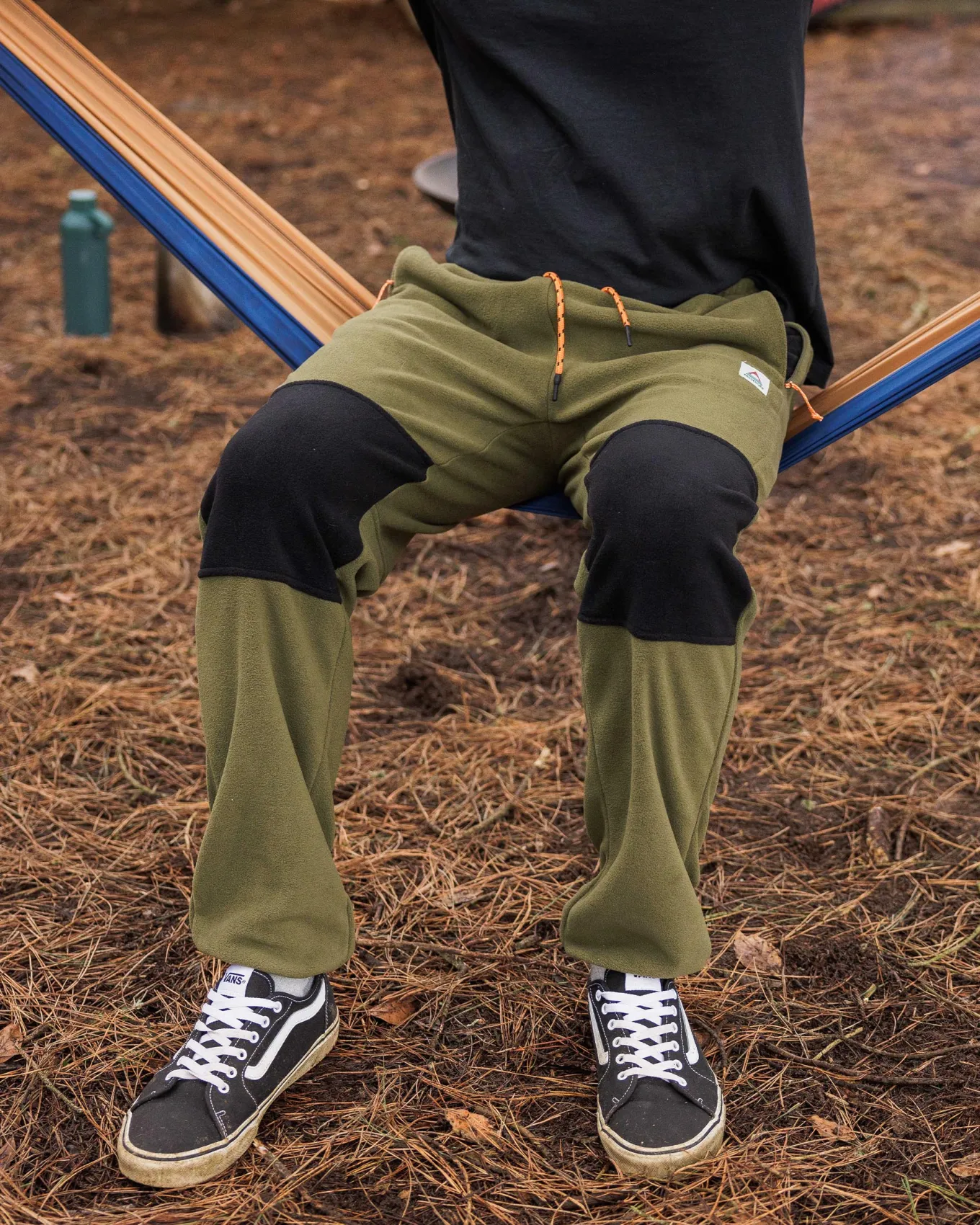 Set off recycelter Polar-Fleece-Jogger - Echtes Schwarz/ Khaki