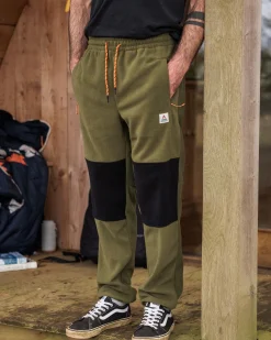 Set off recycelter Polar-Fleece-Jogger - Echtes Schwarz/ Khaki