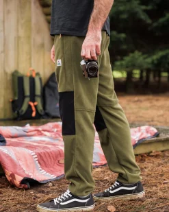 Set off recycelter Polar-Fleece-Jogger - Echtes Schwarz/ Khaki
