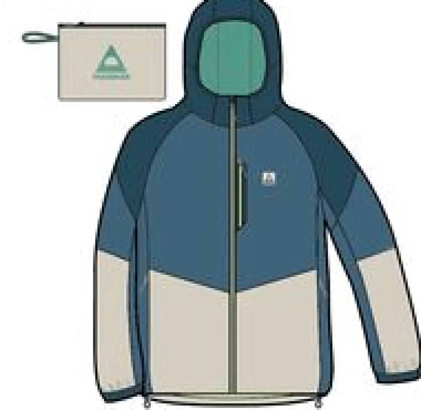 Shasta Light Thermore® isolierte Jacke - Gezeitenblau/Blaustahl/Birke