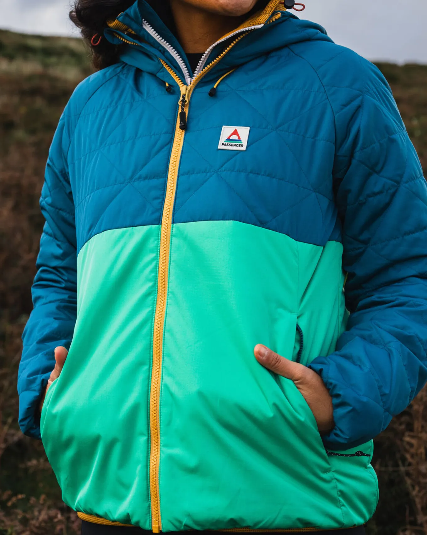 Singletrack Recycelte Thermore®-Isolierjacke - Korsarblau/ Dschungelgrün