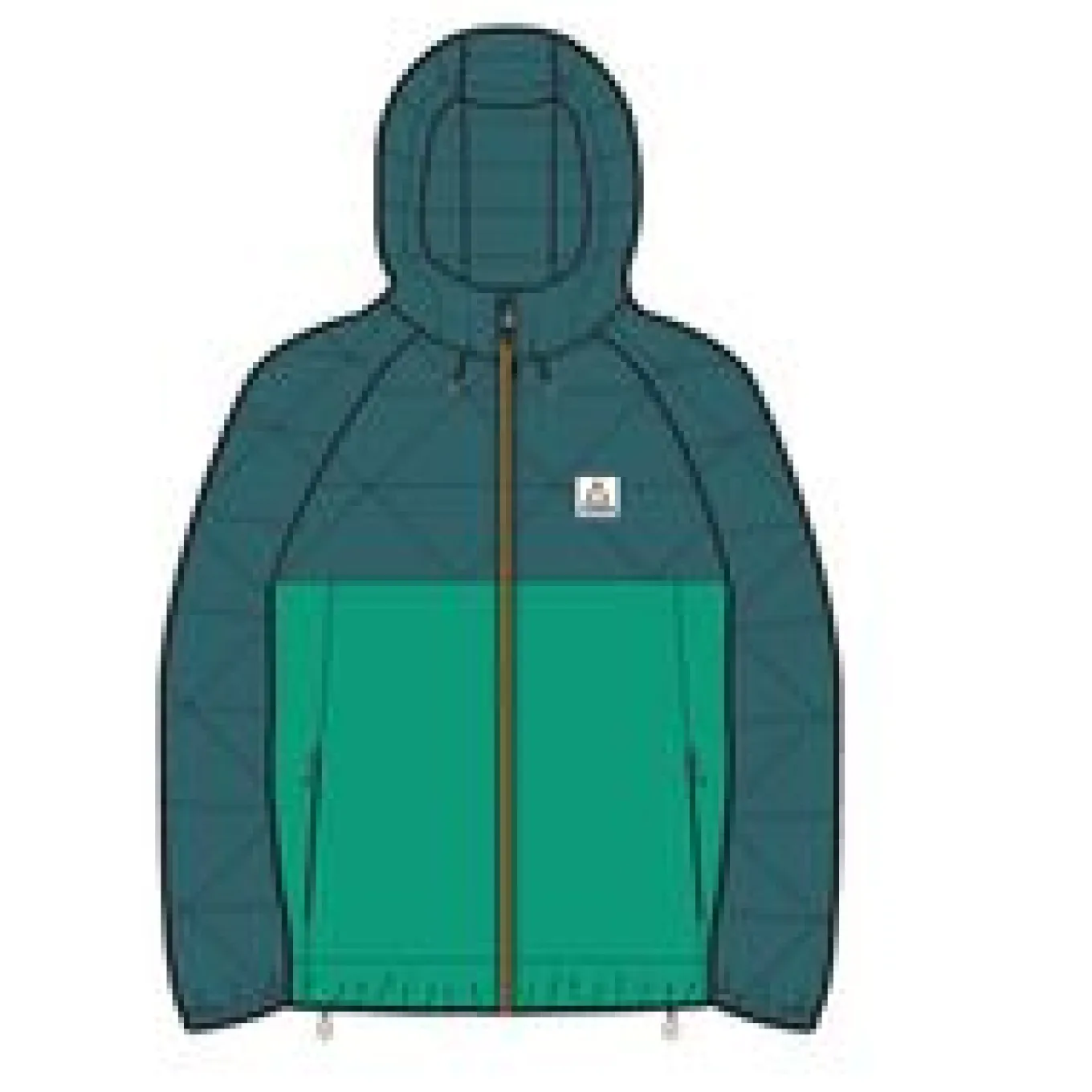 Singletrack Recycelte Thermore®-Isolierjacke - Korsarblau/ Dschungelgrün