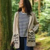 Snoozle Recycelter gestrickter Kapuzencardigan - Hafermehl