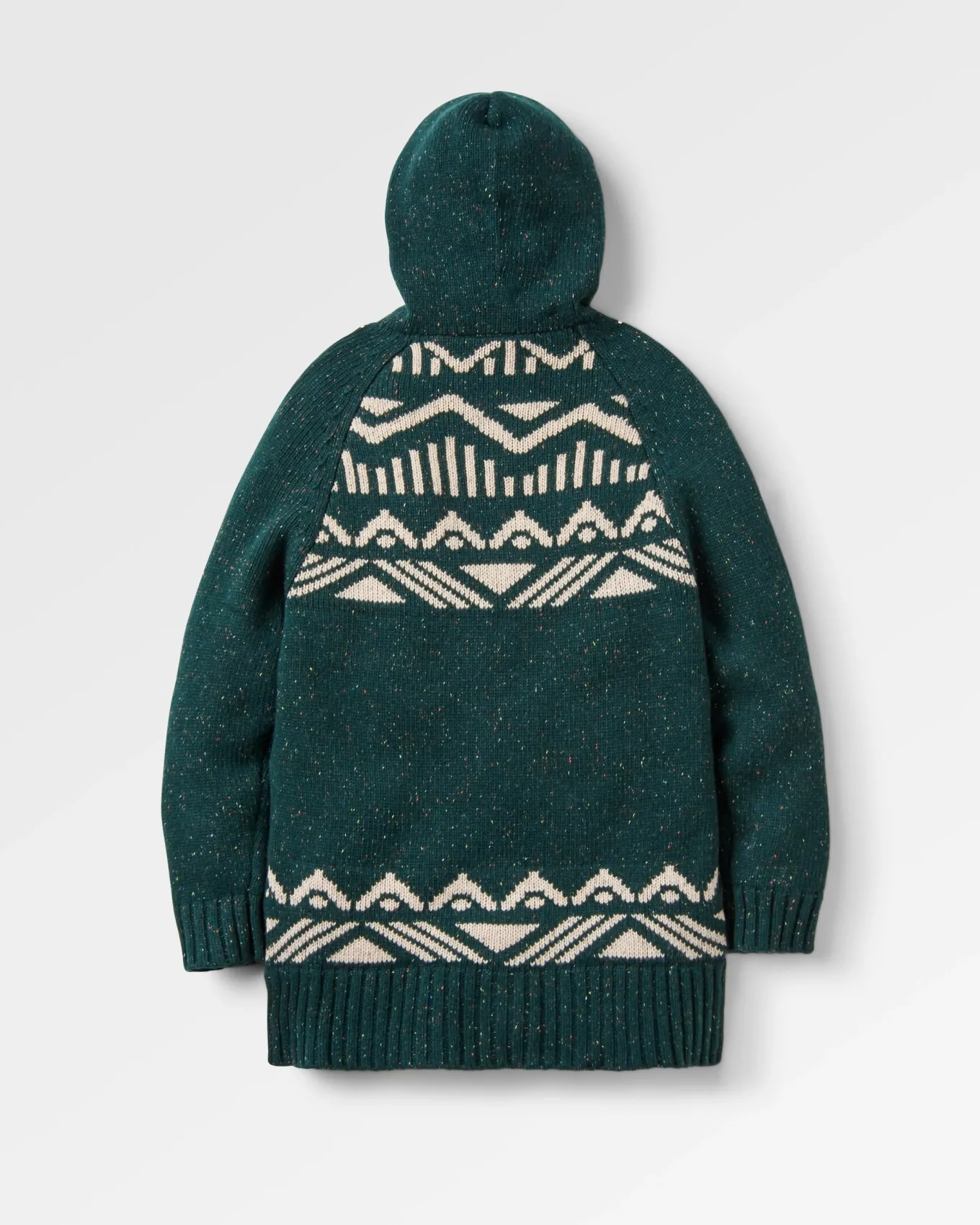Snoozle Recycelter gestrickter Kapuzencardigan - Regenwald