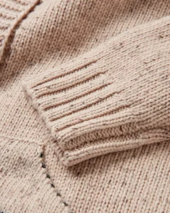 Snoozle Recycelter gestrickter Kapuzencardigan - Hafermehl
