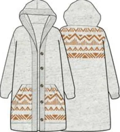 Snoozle Recycelter gestrickter Kapuzencardigan - Hafermehl