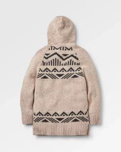 Snoozle Recycelter gestrickter Kapuzencardigan - Hafermehl