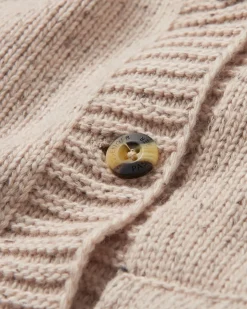 Snoozle Recycelter gestrickter Kapuzencardigan - Hafermehl