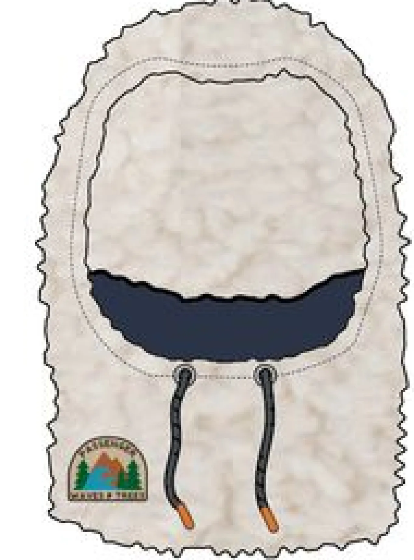 Snowdrift recyceltes Polarfleece Kapuzenpullover - Birke
