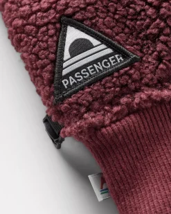 Snowfall 2.0 recycelte Sherpa-Handschuhe - Weinrot