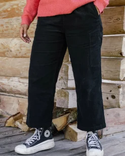 Soemday 2.0 Bio-Cord-Crop Top - Schwarz