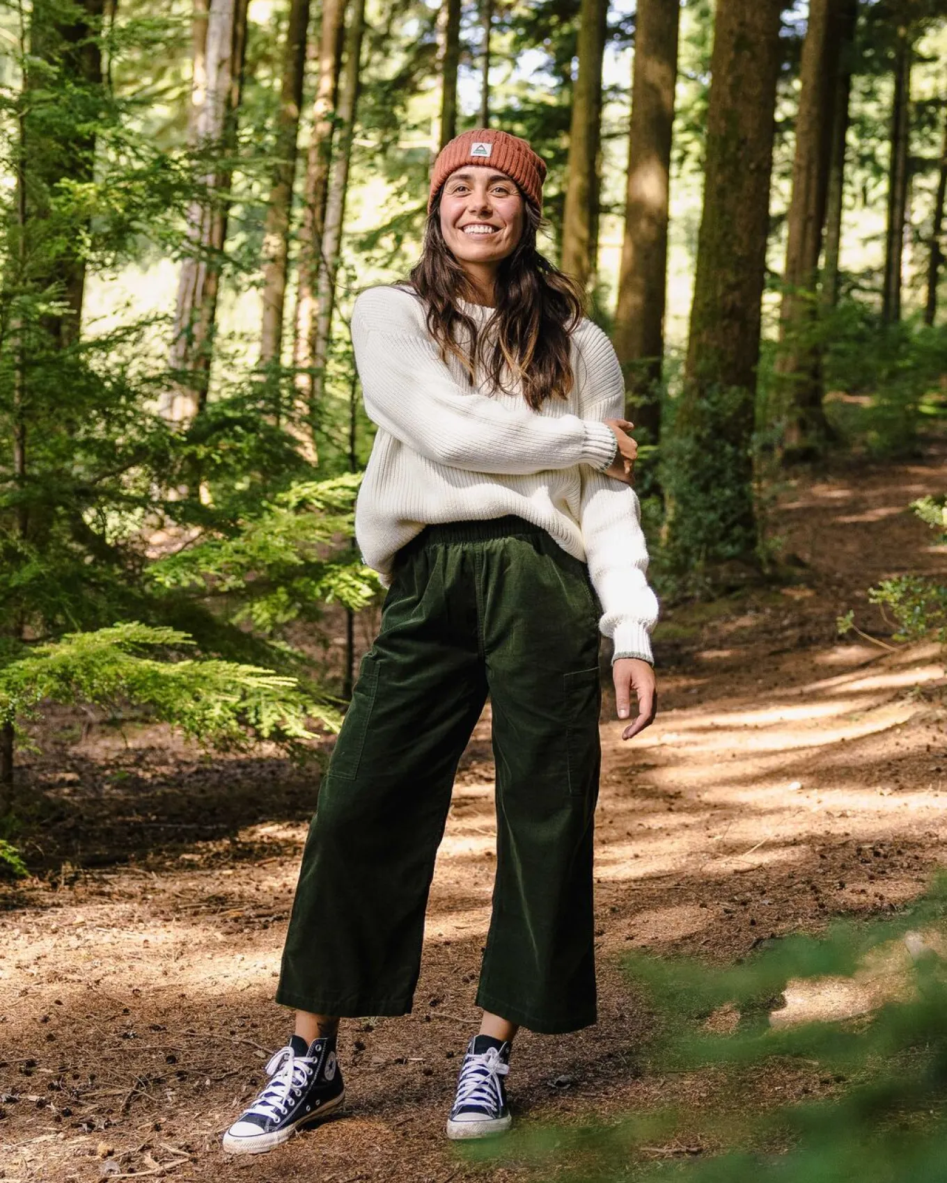 Soemday 2.0 Bio-Cord-Crop Top - Tannengrün