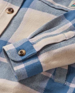 Stella Bio-Baumwoll-Langarmshirt - Provinz Blau Karo