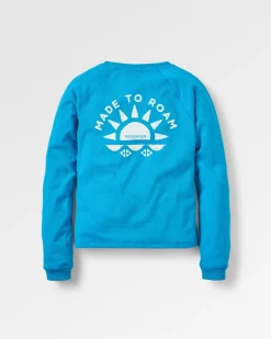 Sunburst Recycelter Sweatshirt - Blauer Pool