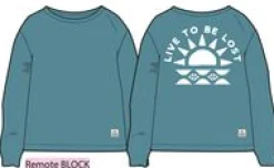 Sunburst Recycelter Sweatshirt - Blauer Pool