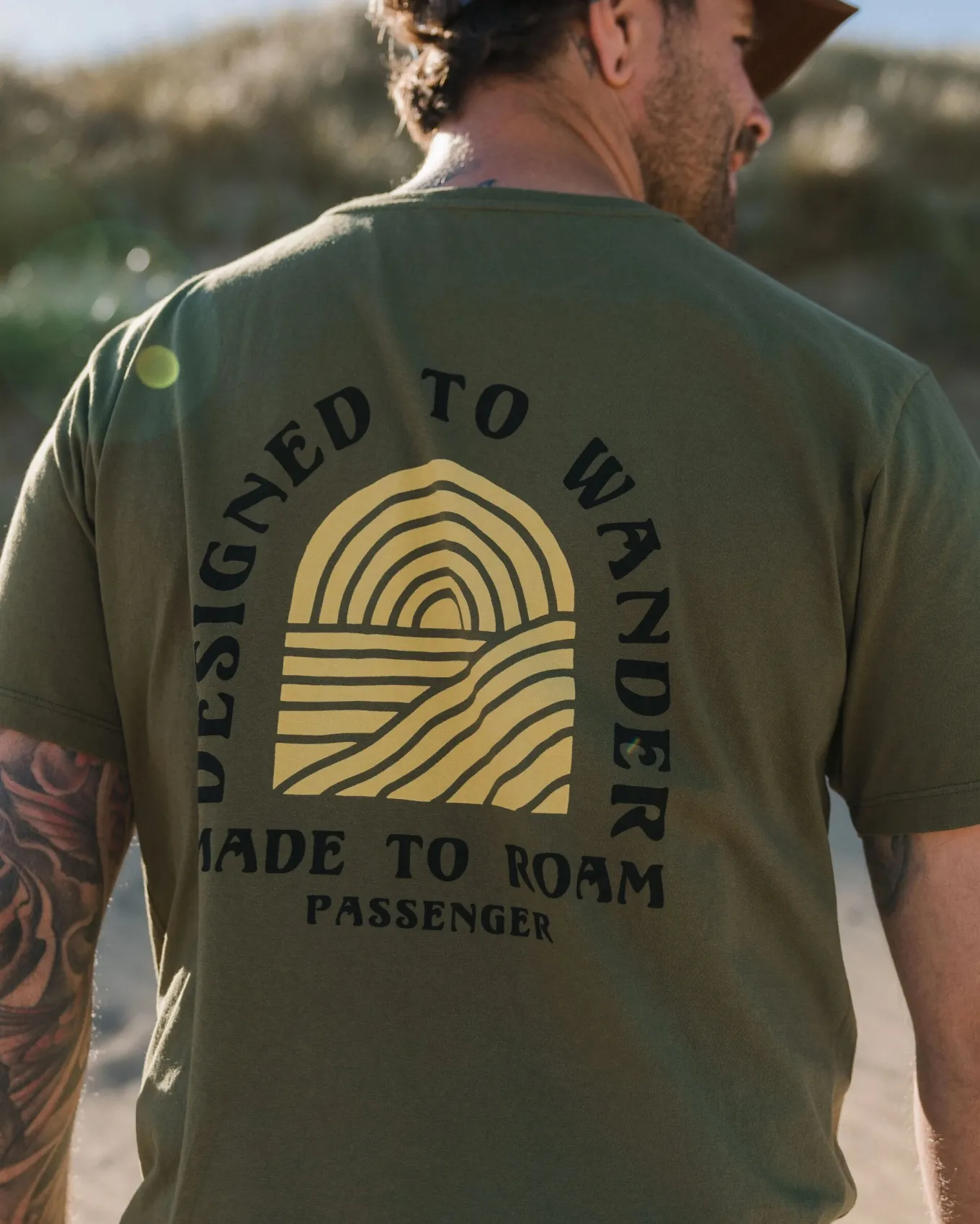 Sundown Recyceltes Bio-Baumwoll T-Shirt - Khaki