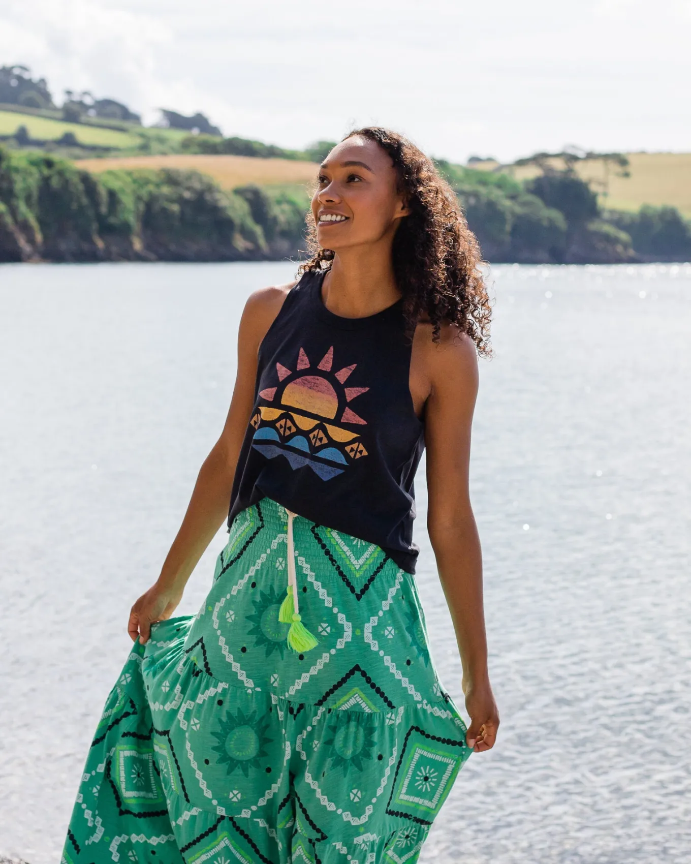 Sunray Recycelte Baumwollweste - Schwarz