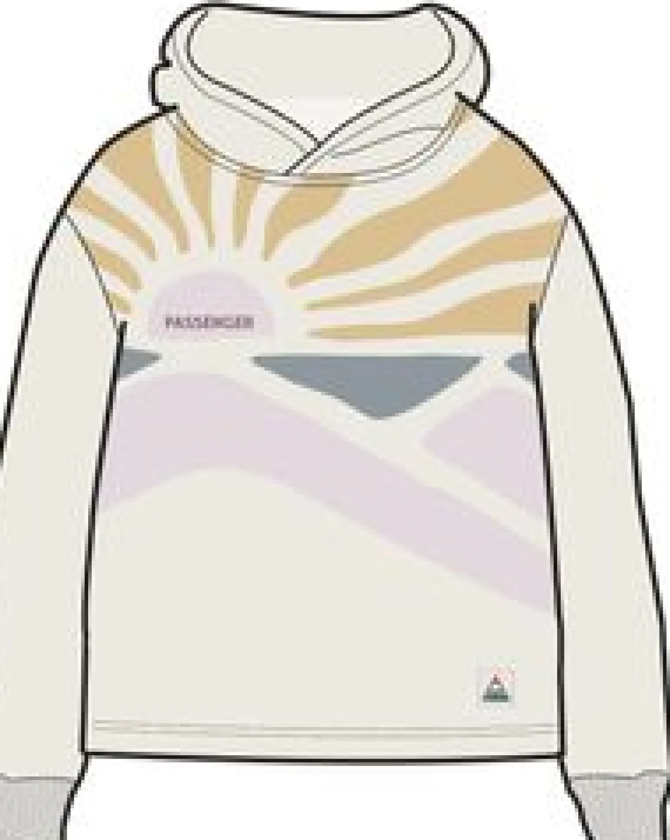 Sunsets Bio-Baumwoll-Hoodie - Marshmallow