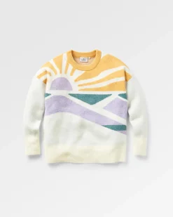 Sunsets Recycelter Oversized Strickpullover - Marshmallow