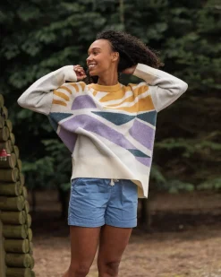 Sunsets Recycelter Oversized Strickpullover - Marshmallow