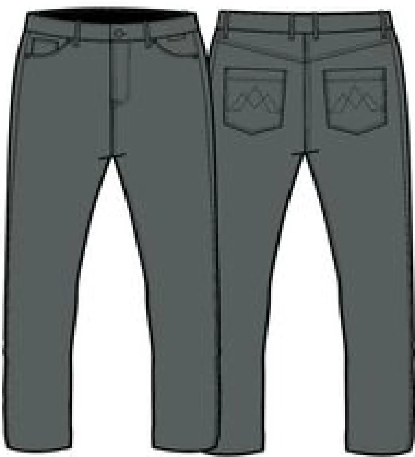 365 5 Taschenhose - Holzkohle