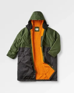 Tempest Recycelter Wasserdichter Surf-Poncho - Tannengrün/ Schwarz