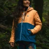 Terrain isolierte wasserabweisende Jacke - Korsarblau/Aprikose